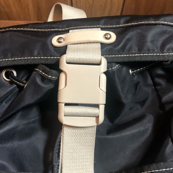 Nine West Black and White Backpack with Utilitarian Design - Picture 3 of 9